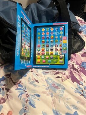 Blue Kids' Educational Tablet Toy - Interactive Learning Book